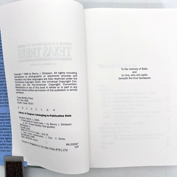 A Field Guide To Texas Trees By Benny J. Simpson Hardcover 1988 Signed by Author - Picture 5 of 16